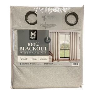 Member's Mark 100% Blackout Grommet Window Panel, 50"x84", 2pk - Silver